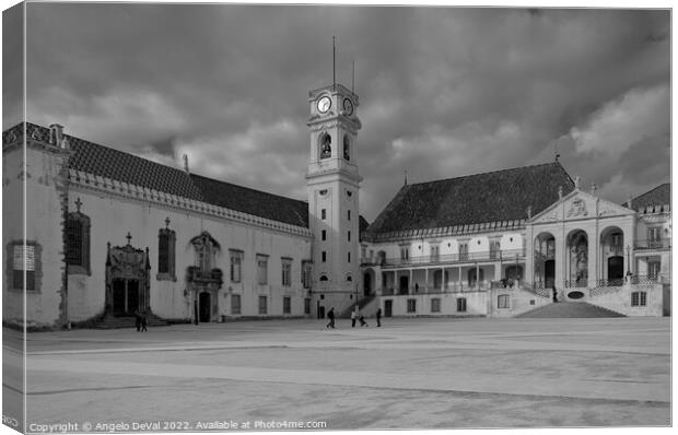 Coimbra University in Portugal - Monochrome Canvas Print by Angelo DeVal