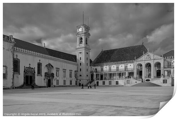 Coimbra University in Portugal - Monochrome Print by Angelo DeVal