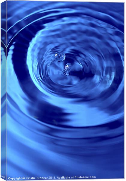 Swirl of Water and Waterdrop Canvas Print by Natalie Kinnear