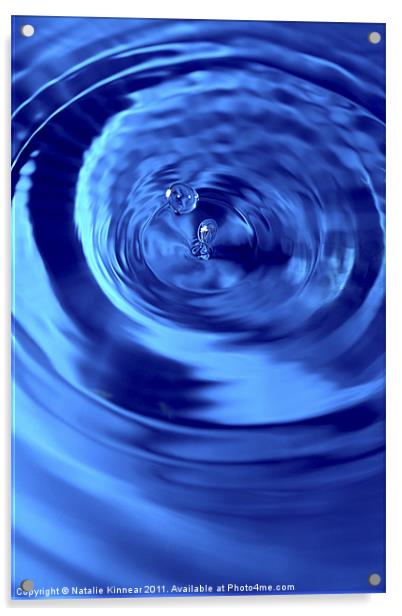 Swirl of Water and Waterdrop Acrylic by Natalie Kinnear
