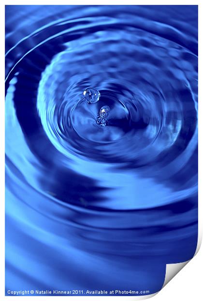 Swirl of Water and Waterdrop Print by Natalie Kinnear