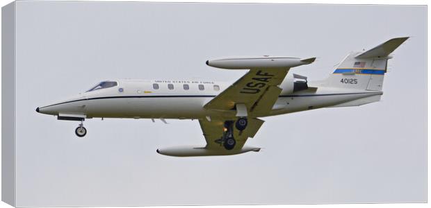 USAF C-21A LearJet Canvas Print by Allan Durward Photography