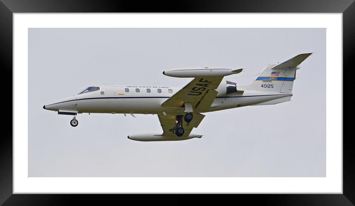 USAF C-21A LearJet Framed Mounted Print by Allan Durward Photography