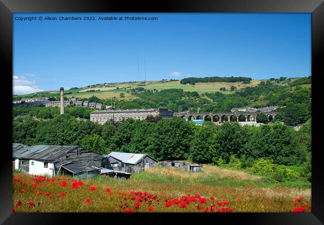 Huddersfield Slaithwaite View Framed Print by Alison Chambers