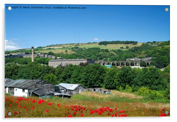 Huddersfield Slaithwaite View Acrylic by Alison Chambers