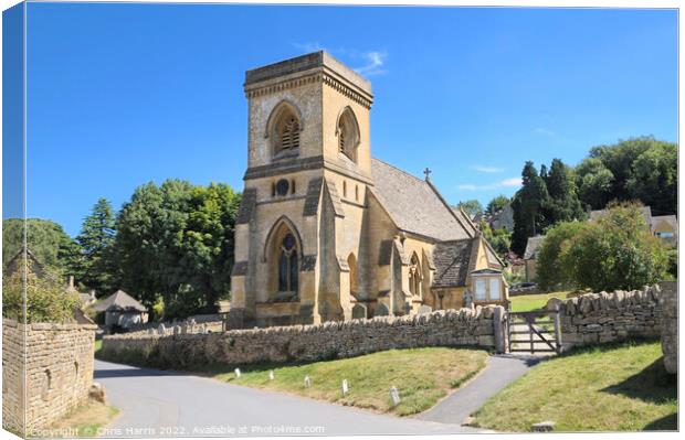 St Barnabas Church, Snowshill, Cotswolds  Canvas Print by Chris Harris