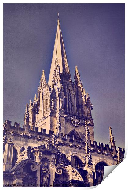 University Church of St Mary the Virgin, Oxford Print by Chris Harris