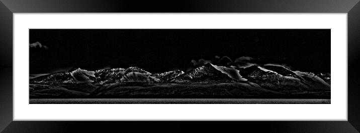 Abstract view of Isle of Arran mountains Framed Mounted Print by Allan Durward Photography