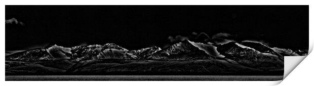 Abstract view of Isle of Arran mountains Print by Allan Durward Photography