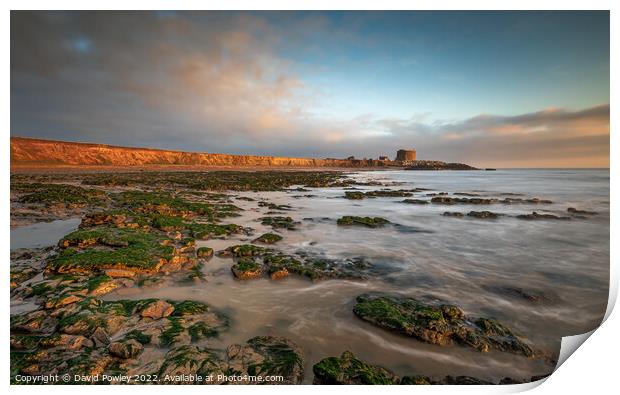 Captivating Sunrise over Bawdsey Beach Print by David Powley