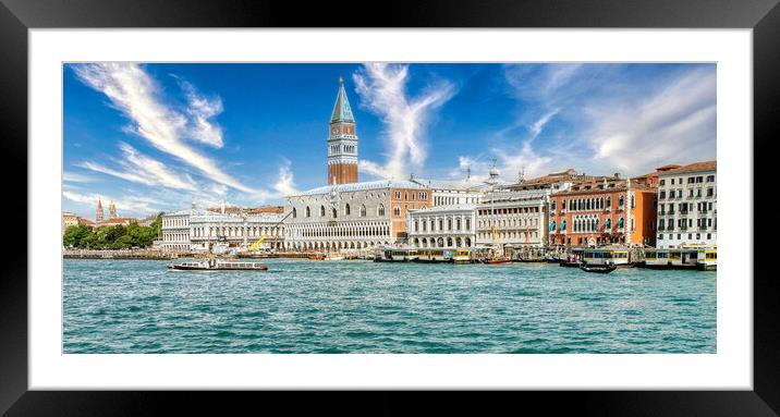 Serenity Surrounds Venetian Architecture Framed Mounted Print by Roger Mechan