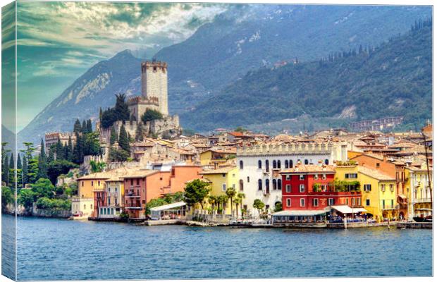 Malcesine: A Picturesque Italian Town Canvas Print by Roger Mechan