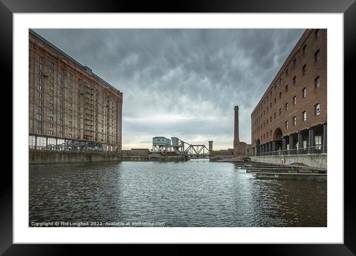 Stanley Dock Liverpool Framed Mounted Print by Phil Longfoot