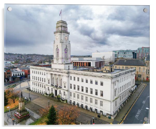 Barnsley Town Hall Acrylic by Apollo Aerial Photography