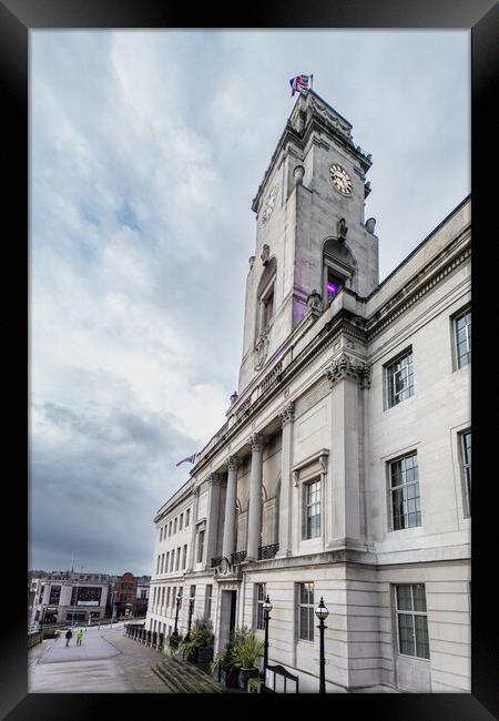 Barnsley Town Hall Framed Print by Apollo Aerial Photography