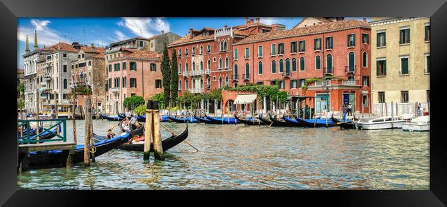 Serene Venice Canal Framed Print by Roger Mechan