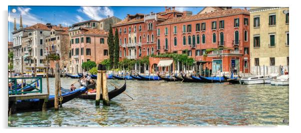 Serene Venice Canal Acrylic by Roger Mechan