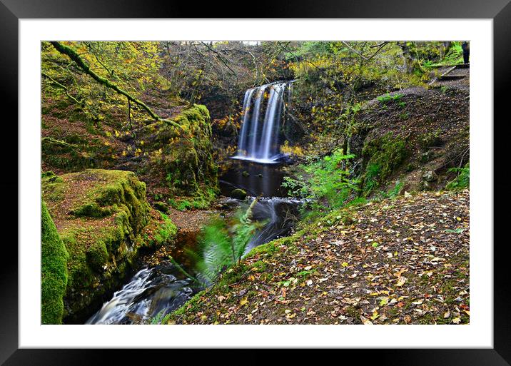 Dalcairney waterfalls, Dalmellington, East Ayrshire. Framed Mounted Print by Allan Durward Photography