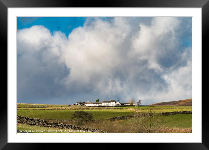 Wool Pits Hill Farm, Ettersgill, Teesdale Framed Mounted Print by Richard Laidler