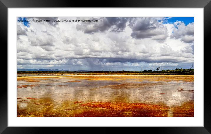 The Salt Flats Of Mallorca  Framed Mounted Print by Peter F Hunt