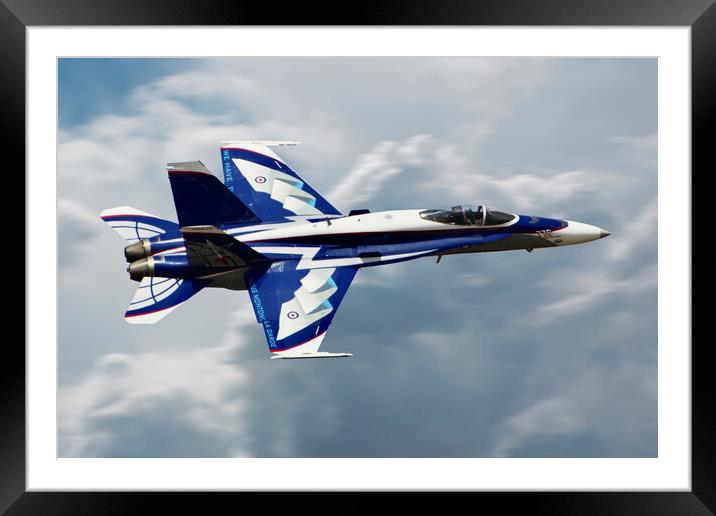 RCAF F18 Hornet Framed Mounted Print by J Biggadike