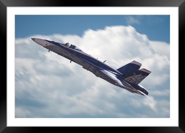 F18 Hornet RCAF Framed Mounted Print by J Biggadike