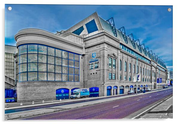 Rangers Football Stadium Acrylic by Valerie Paterson