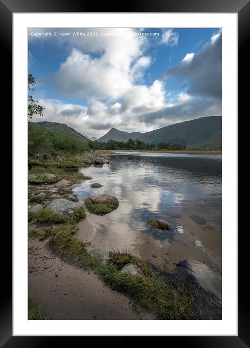 Calm Glen Etive Scotland Framed Mounted Print by Kevin White