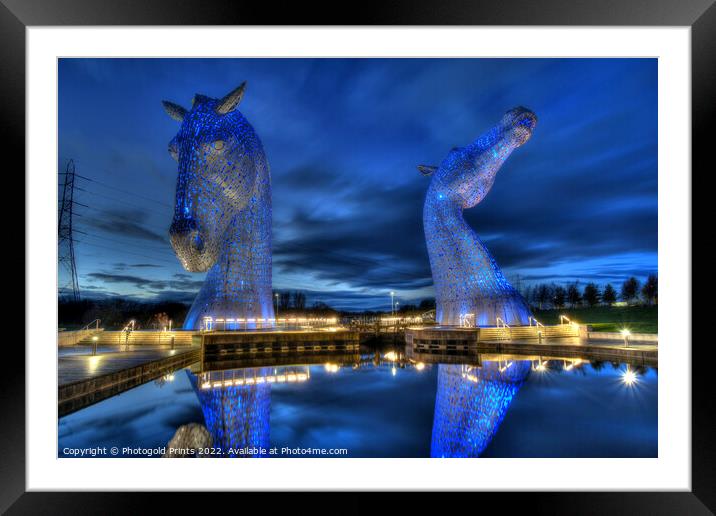the Kelpies, the Helix, Falkirk , Scotland Framed Mounted Print by Photogold Prints