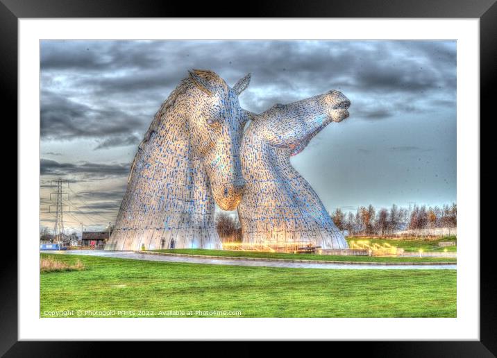 the Kelpies, the Helix, Falkirk , Scotland  Framed Mounted Print by Photogold Prints