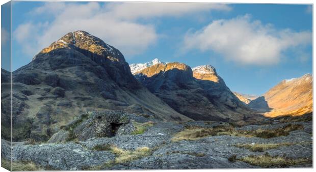 The 3 Sisters of Glencoe  Canvas Print by Anthony McGeever