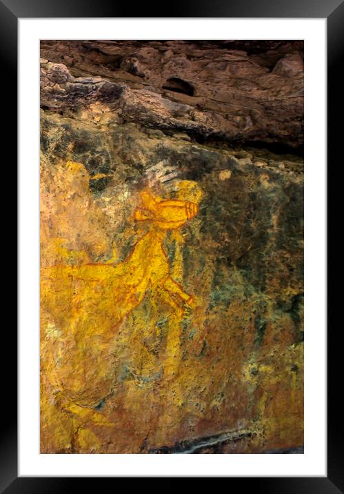 Kakadu Burrungkuy Rock Art Site Framed Mounted Print by Antonio Ribeiro