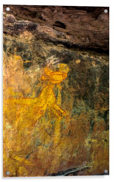 Kakadu Burrungkuy Rock Art Site Acrylic by Antonio Ribeiro
