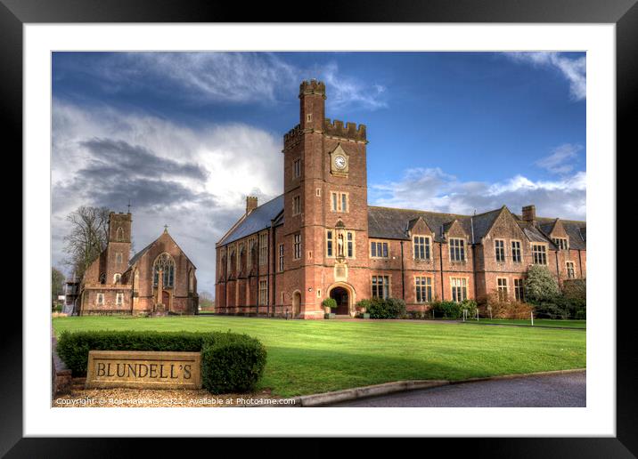 Blundell's school and chapel  Framed Mounted Print by Rob Hawkins