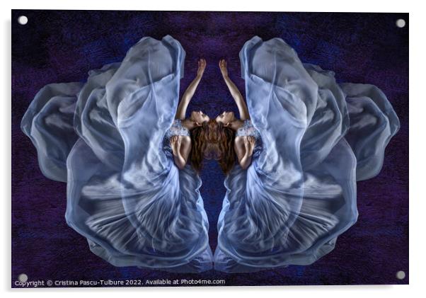 Butterfly dancer Acrylic by Cristina Pascu-Tulbure
