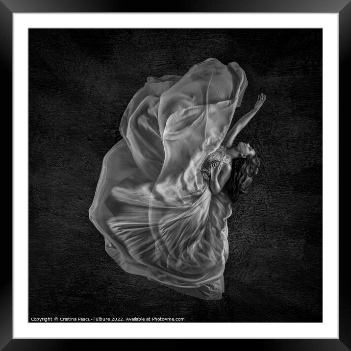 Dancer monochrome Framed Mounted Print by Cristina Pascu-Tulbure