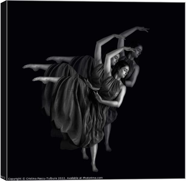 Dance monochrome Canvas Print by Cristina Pascu-Tulbure