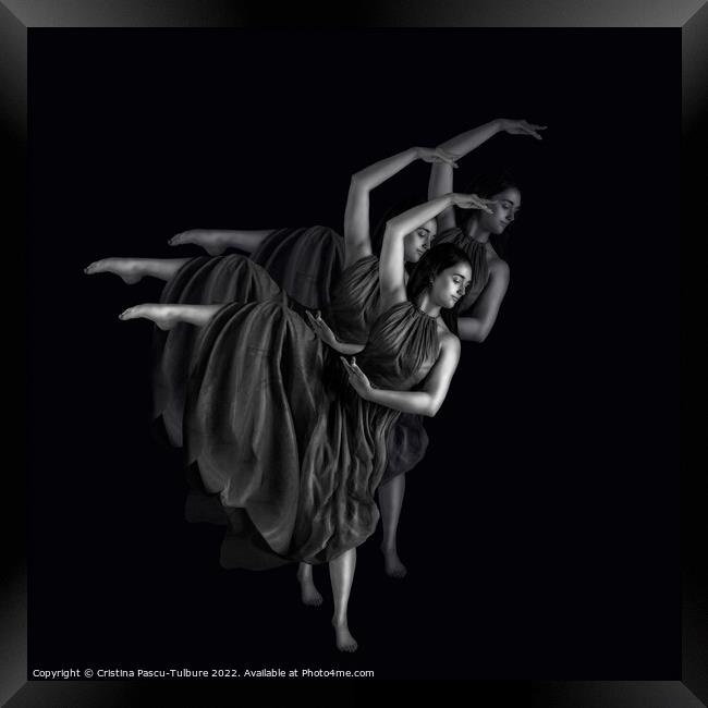 Dance monochrome Framed Print by Cristina Pascu-Tulbure