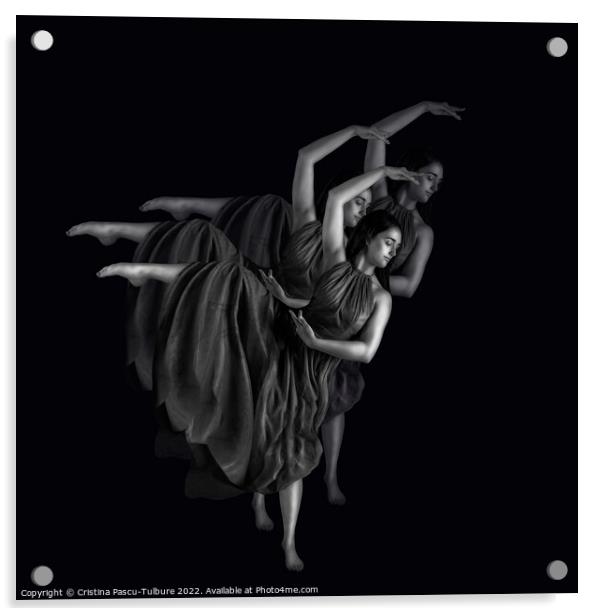 Dance monochrome Acrylic by Cristina Pascu-Tulbure