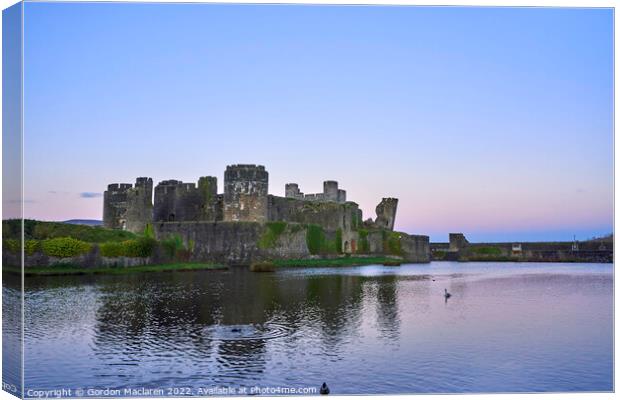 The Formidable Caerphilly Castle, South Wales Canvas Print by Gordon Maclaren