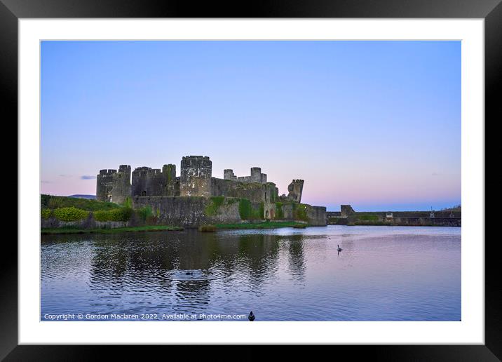 The Formidable Caerphilly Castle, South Wales Framed Mounted Print by Gordon Maclaren