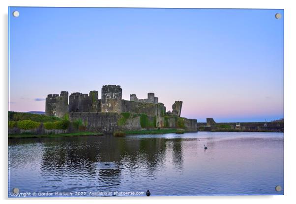 The Formidable Caerphilly Castle, South Wales Acrylic by Gordon Maclaren