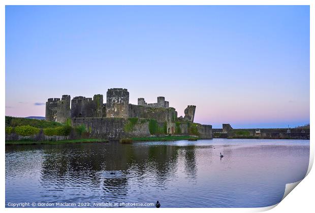 The Formidable Caerphilly Castle, South Wales Print by Gordon Maclaren