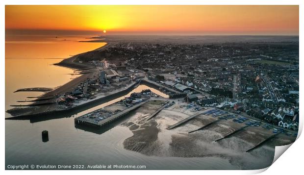 Harbour Sunrise 16:9 Print by Evolution Drone