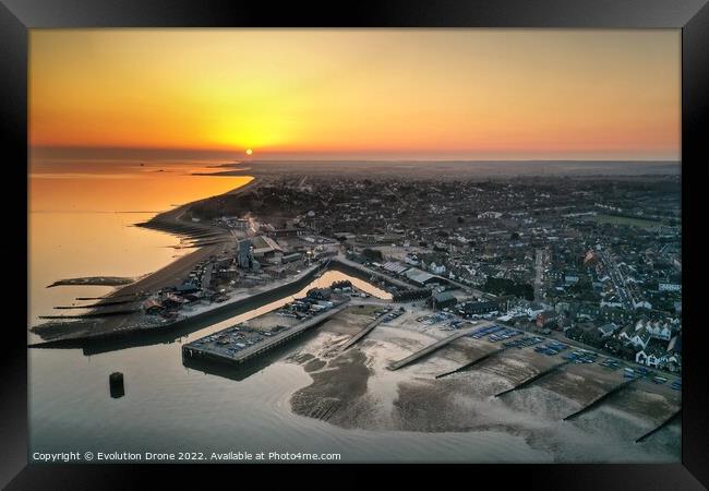 Harbour Sunrise 3:2 Framed Print by Evolution Drone