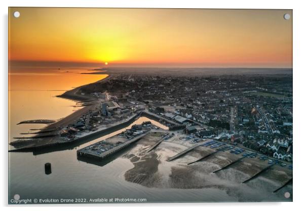 Harbour Sunrise 3:2 Acrylic by Evolution Drone