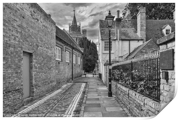Pebble Lane, Old Aylesbury, Buckinghamshire, England, UK Print by Kevin Hellon