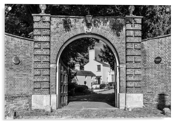 Entrance to Prebendal House, Old Aylesbury, Acrylic by Kevin Hellon