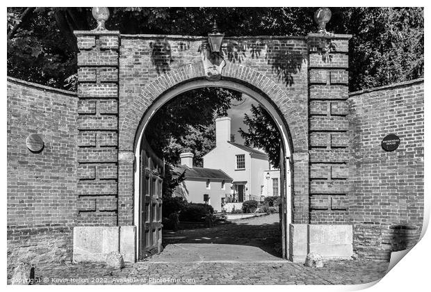 Entrance to Prebendal House, Old Aylesbury, Print by Kevin Hellon