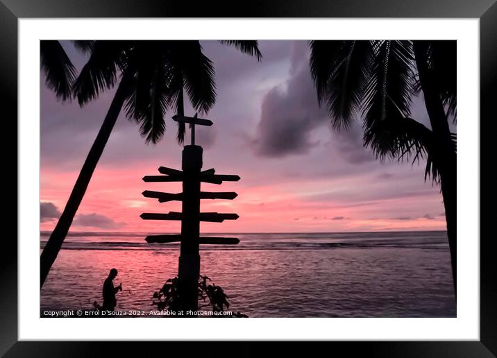 Polynesian Sunset Framed Mounted Print by Errol D'Souza
